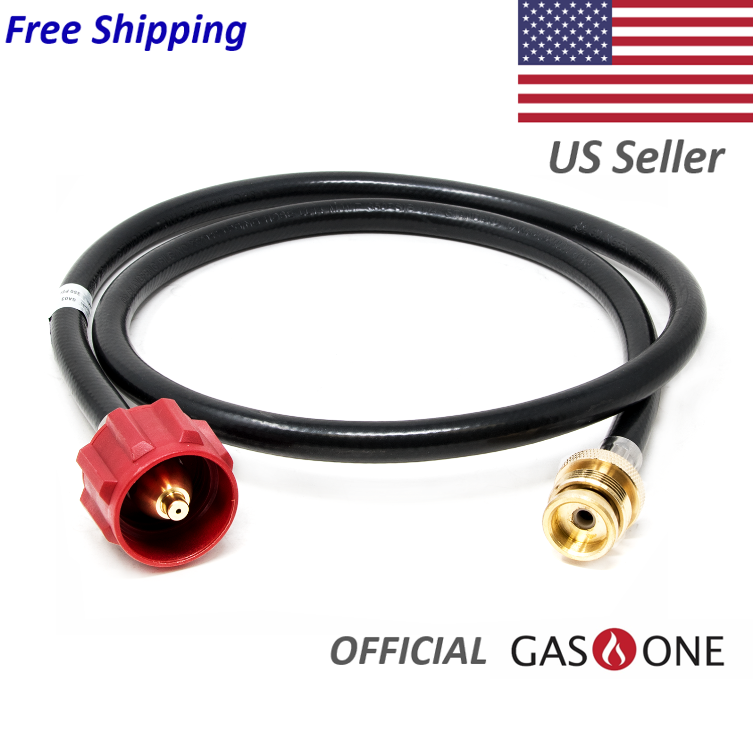 Gas One Propane Hose Adapter 1lb To 20 Lb Converter 4ft
