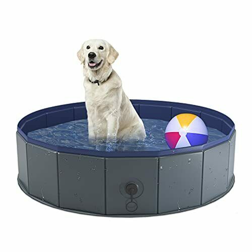 Niubya Foldable Dog Pool Collapsible Hard Plastic Dog Swimming Pool Portable ...