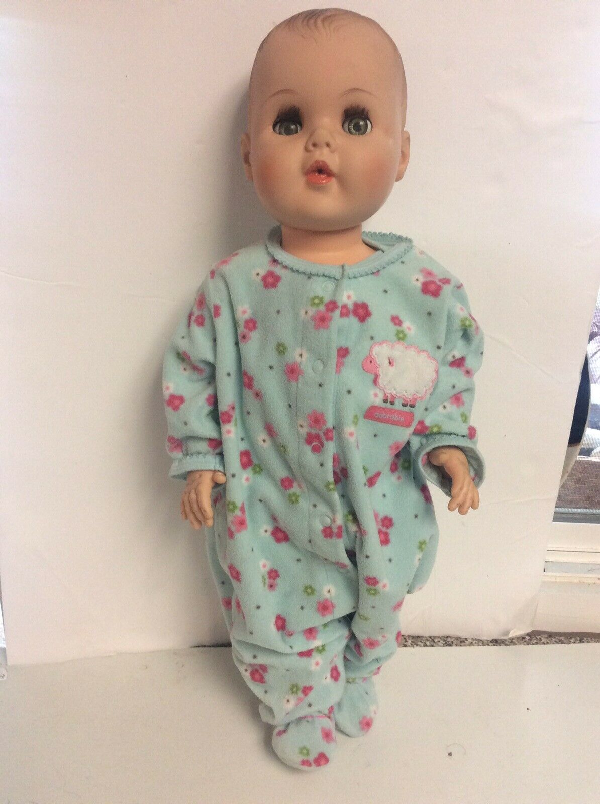 Vtg American Character Toodles Baby Doll, 1950's, 21” Molded Hair W/ Baby Out