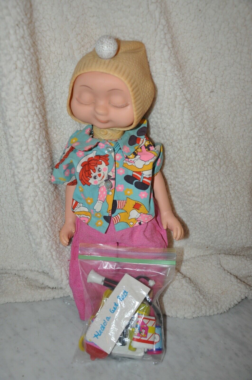 Vintage Hedda Get Bedda Whimsie 1960 American Character Doll 3 Faces With Access