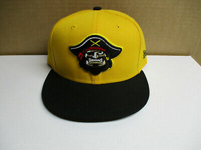 Bradenton Marauders (pirates) New Era 59fifty Gold (black Bill) Fitted Hat 7 1/2