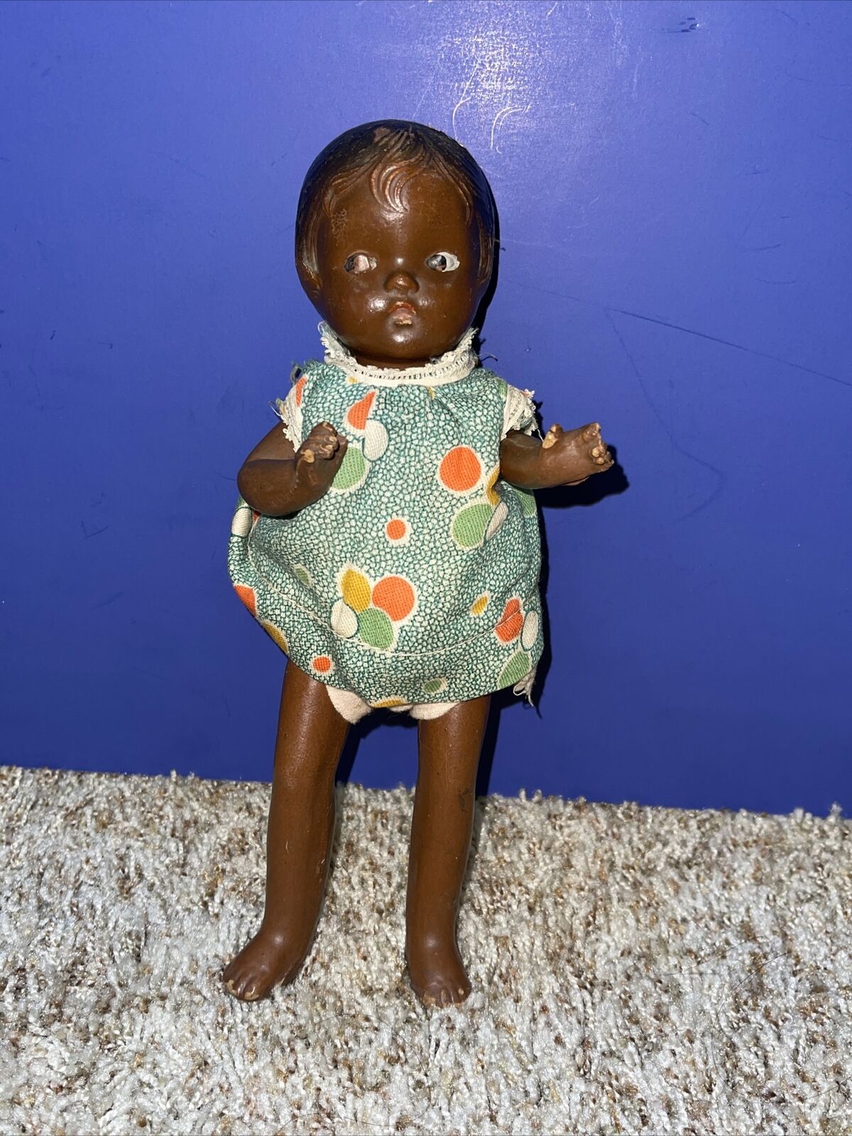 Vintage 10” African American Jointed Composition Doll Patsy? Or Friend