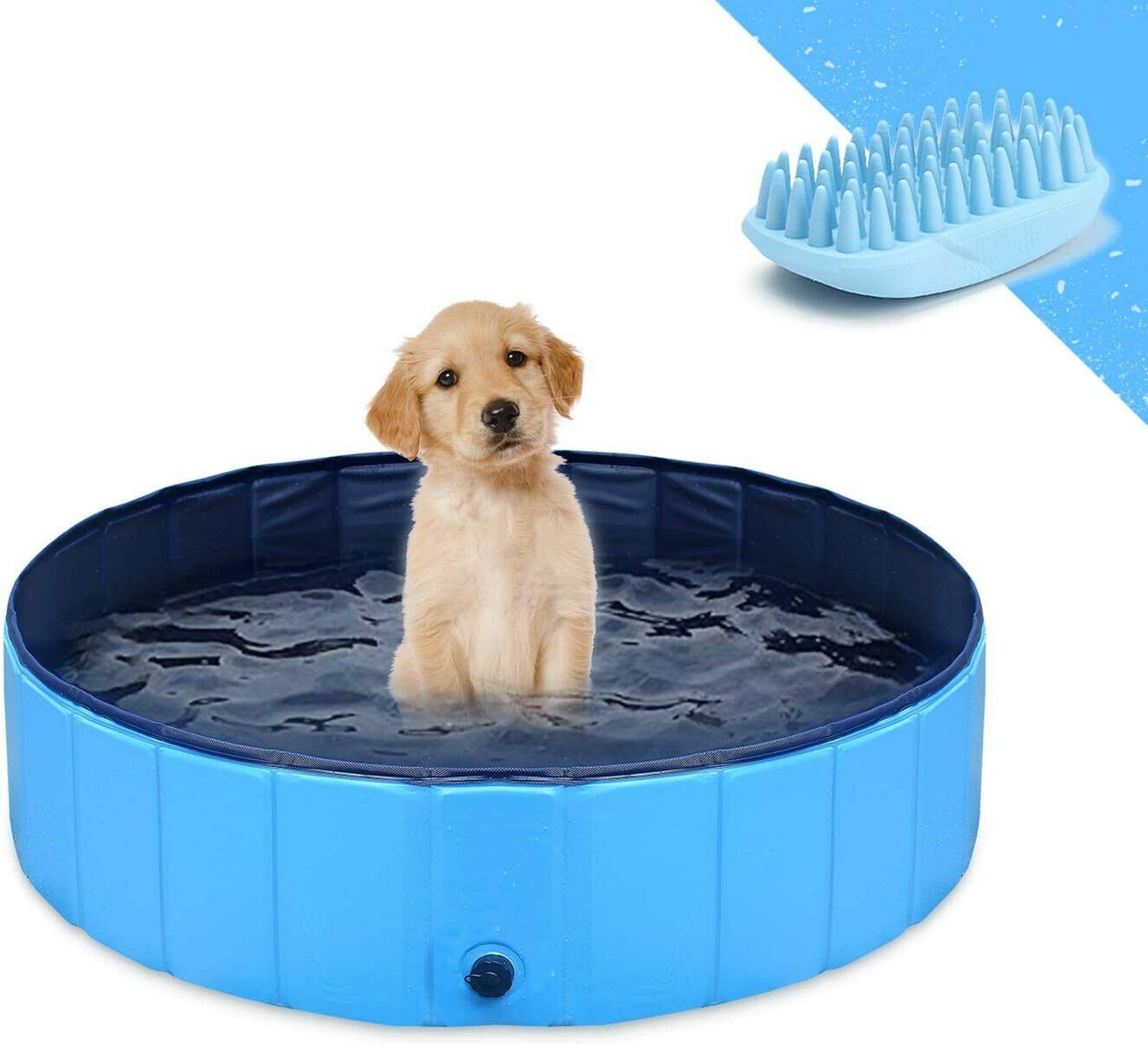 Foldable Dog Pool Pet Swimming Pool Tub For Dogs  80~30cm Or (31.4in.  X 11.8in